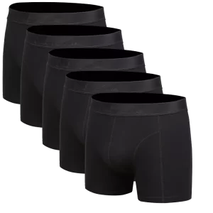5 Sorte Bambus Underbukser